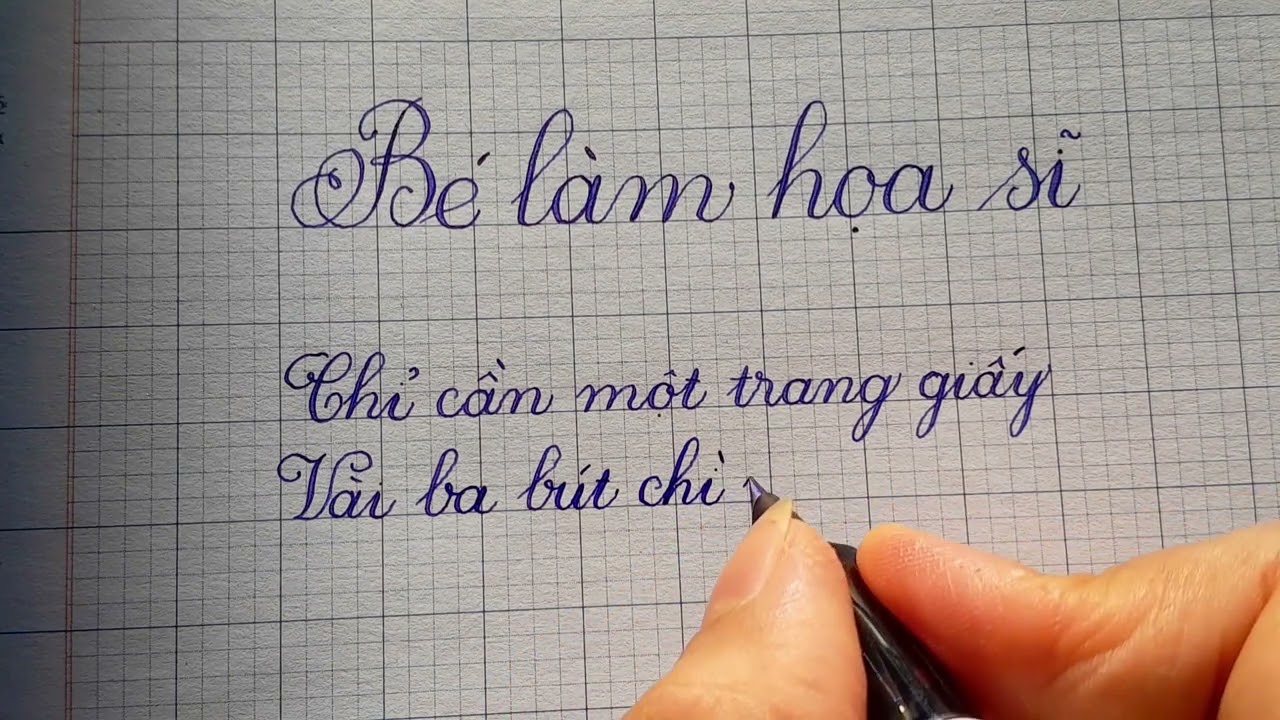 Cách đặt vở và góc nghiêng giấy chuẩn để viết chữ đẹp 10 Luyện Viết Chữ Đẹp : Bé Làm Họa Sĩ