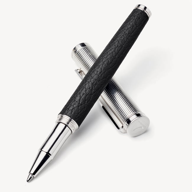 Hướng dẫn chi tiết cách viết thiệp bằng chữ nghệ thuật 9 London Ballpoint Pen in Black Pebble | Aspinal of London