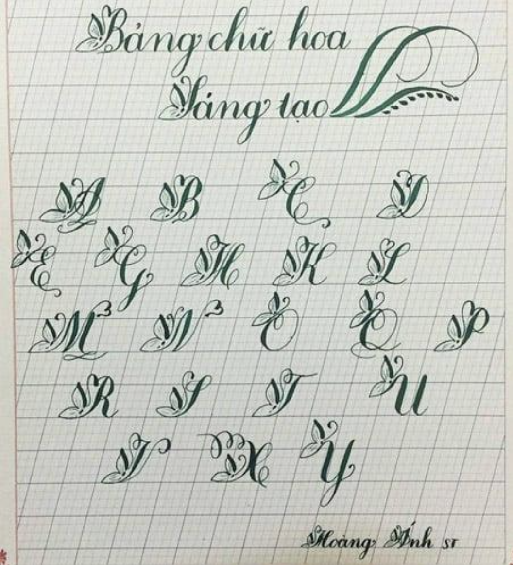 Mãn nhãn" với những mẫu chữ hoa đẹp và ấn tượng