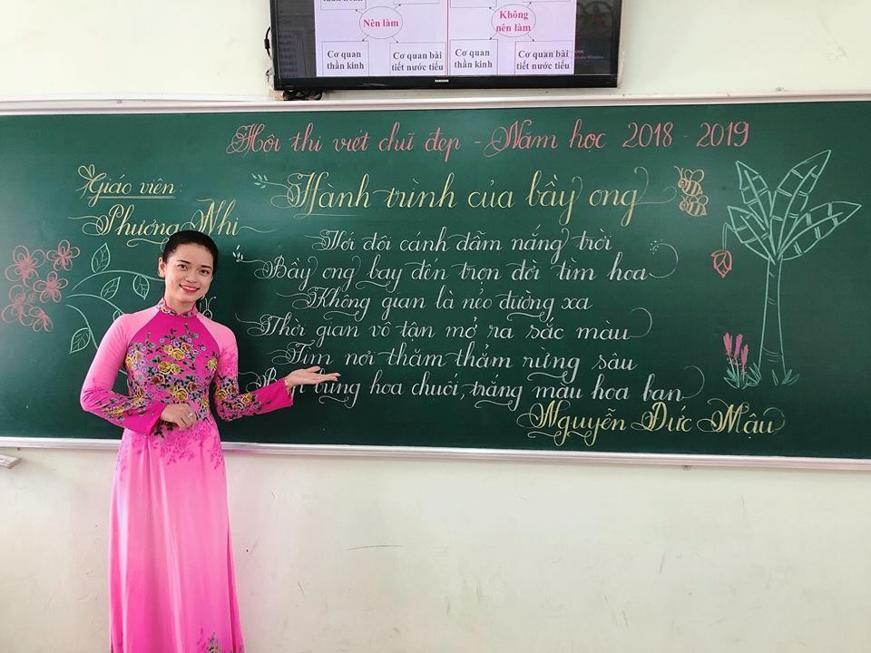 Trầm trồ trước chữ viết “đẹp như tranh” của các giáo viên tiểu học