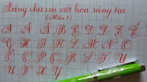 Hướng dẫn cách viết bảng chữ hoa sáng tạo mẫu 1 ĐƠN GIẢN  /#LuyenchudepThanhAnchannnel #Chusangtao