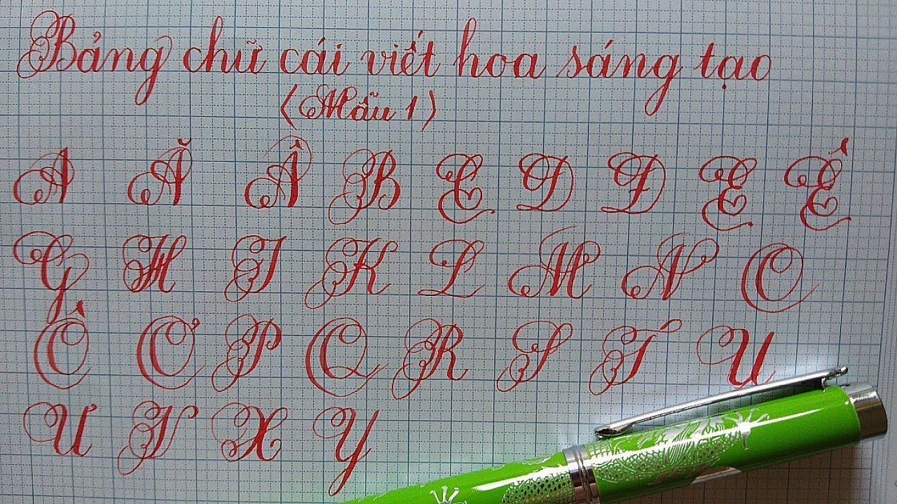 Hướng dẫn cách viết bảng chữ hoa sáng tạo mẫu 1 ĐƠN GIẢN  /#LuyenchudepThanhAnchannnel #Chusangtao
