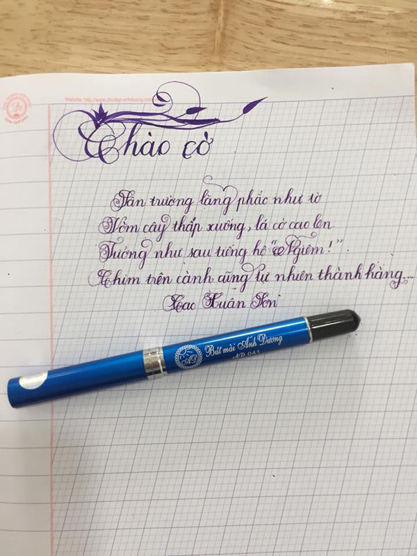 Đề thi viết chữ đẹp và bài thi viết chữ đẹp của học sinh lớp 3 - Mẫu bài  thi viết chữ đẹp lớp 3 - VnDoc.com