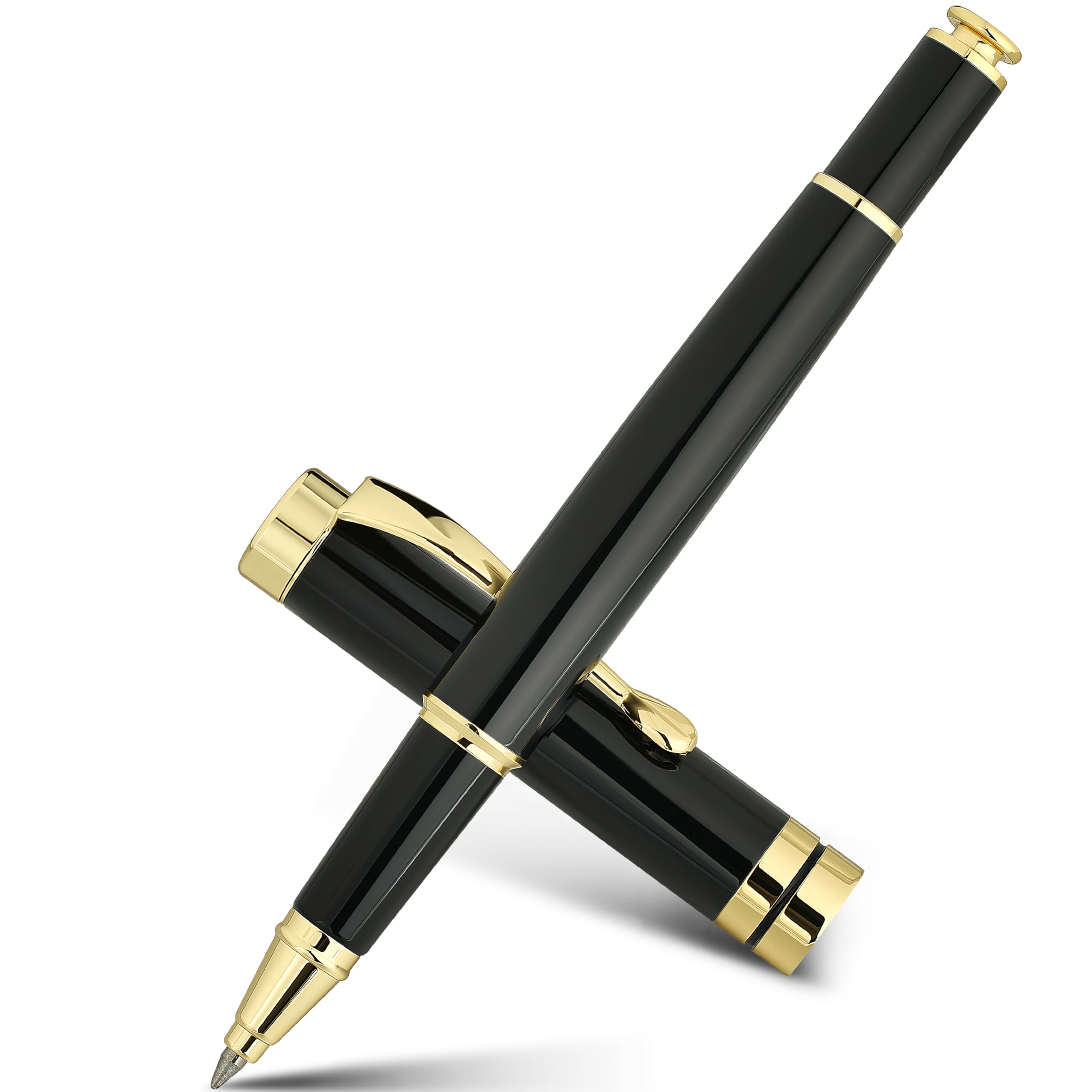 Nên dùng bút bi hay bút gel khi đi thi để đạt điểm cao? 7 Mua BEILUNER Ballpoint Pen Beautiful Black Chrome Metal Pen with Golden Trim Best Ballpoint Pen Gift Set for Men & Women Professional Executive Office Nice Pen Gift Box 0.5mm Black with Extra