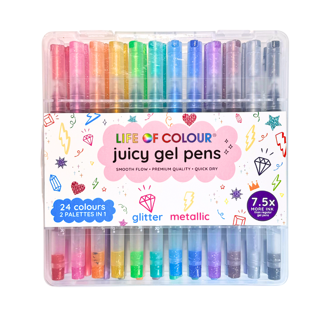 Cách vệ sinh và bảo quản bút máy bền đẹp cực đơn giản 8 Gel Pens - Set of 48 - Life of Colour